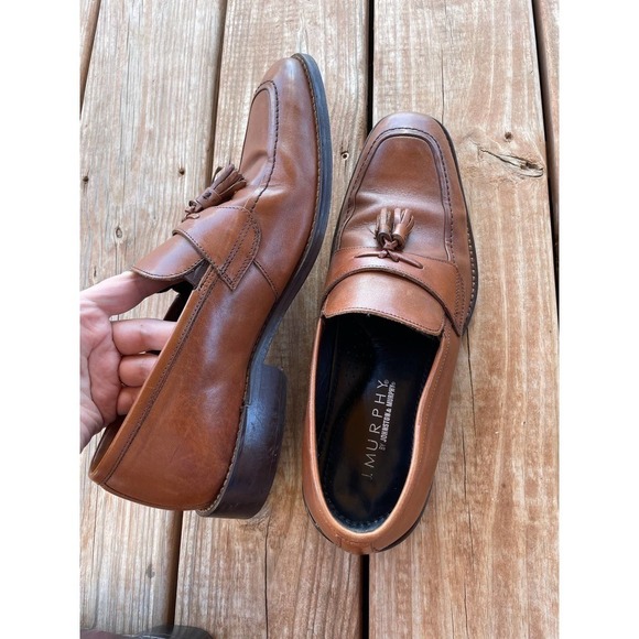J. Murphy by Johnston & Murphy Men\'s Loafers Tassel Slip On Cognac Shoes Size 11 main image 4